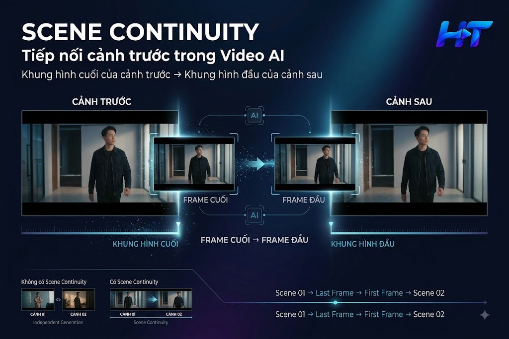 Khung hình cuối cảnh trước ghép nối khung đầu cảnh sau