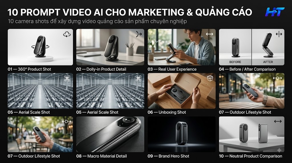 10 Prompt dưới đây dùng đúng công thức 8 thành phần từ bài