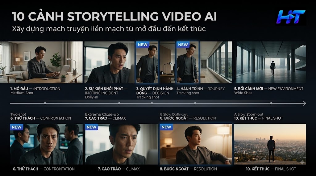 10 Prompt dưới đây được thiết kế theo một mạch truyện liền mạch